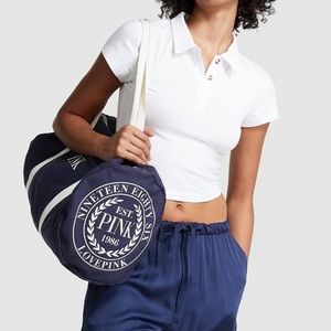 Victoria’s Secret PINK Navy Blue Weekender Duffle Bag